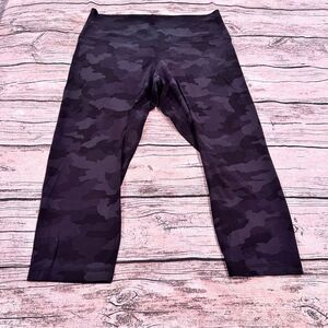 Lululemon Align Crop *21" in Heritage 365 Camo Deep Coal Multi Size 14